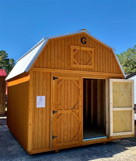 Storage buildings near me - Tongue & Groove Flooring. All Wood Building Interior Walls Are Constructed with: Premium 2x4 Wood Studs Spaced 16" on Center. Double Wood Stud Every 4'. Double Studded Corners. Trusses. 8', 10', 12' Wide Buildings = 24" on Center. 14' & 16' Wide Buildings = 16'' on Center. Hurricane Truss Screws on the Bottom Side of Each Truss.